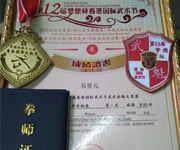 获得第12届梦想杯香港国际武术节太极拳传统类第一名
